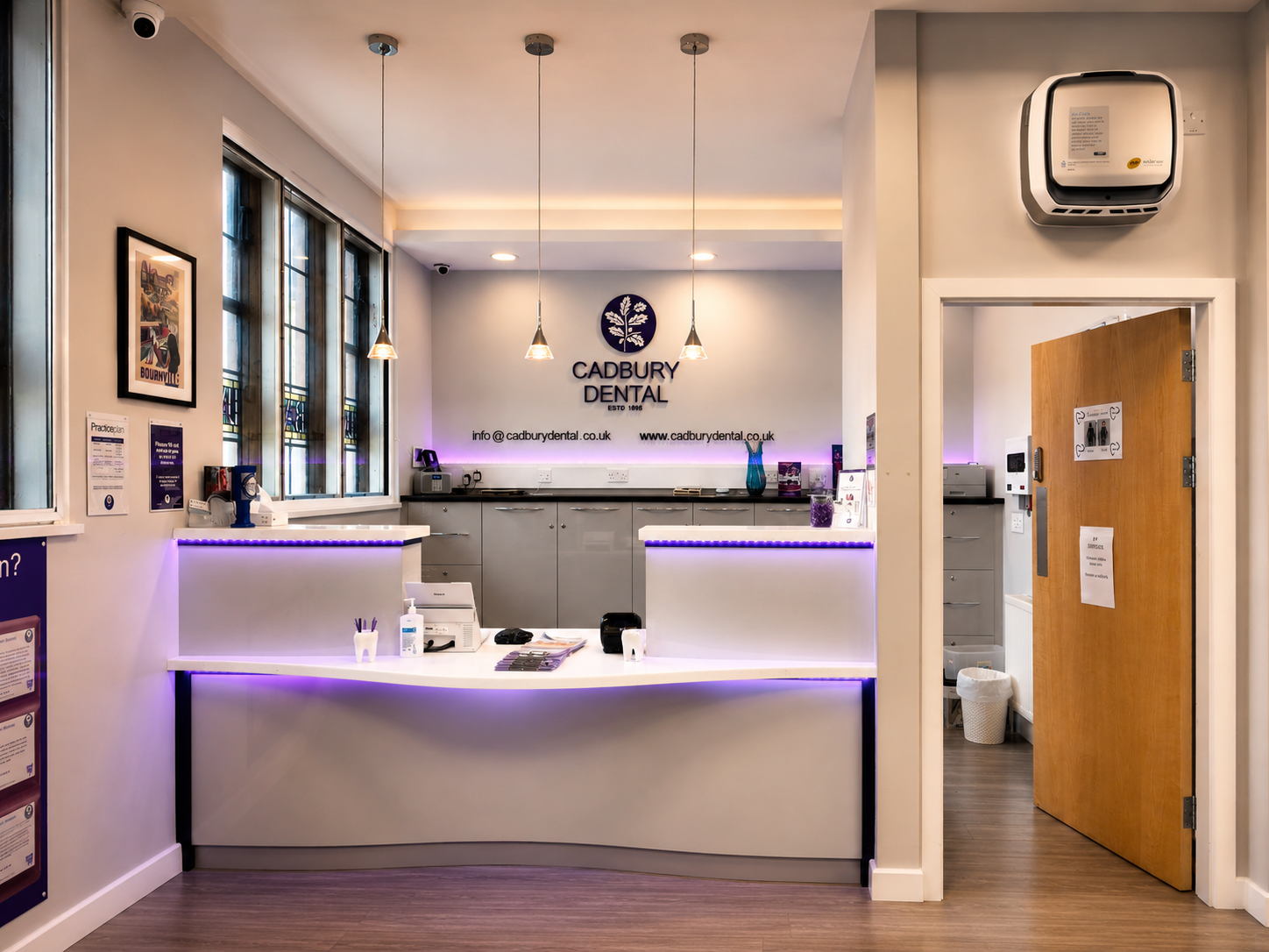 Cadbury Dental reception in Bournville, Birmingham